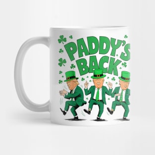 Groovy Paddys Back Trump Dancing Shamrock St Patricks Day Mug